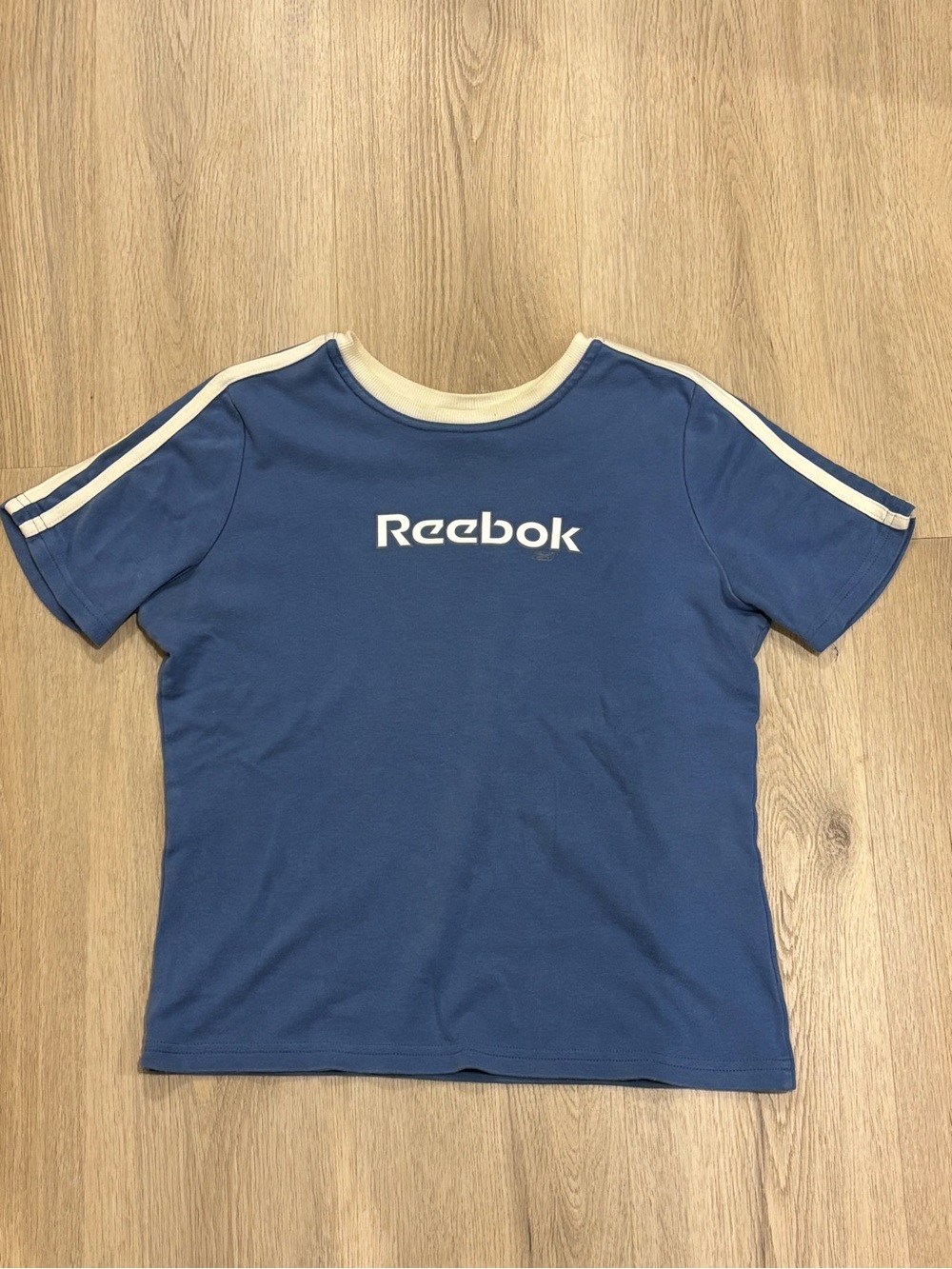Reebok Blue Tee with White Logo and Trim